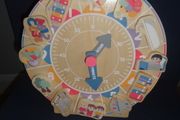 Little Town Wooden Routine Clock for Sale
