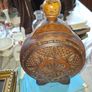 Beautiful Old Large Hand Carved Wooden Flask., Postage Available or Collection, Lots more Antiques and Collectables including Oil Lamps in my other ads, Image 4