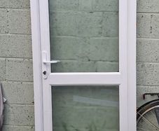 Used Ecotech White uPVC Front/Back Door with Frame 500ono
