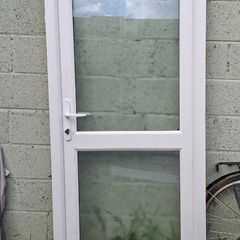 Used Ecotech White uPVC Front/Back Door with Frame 500ono