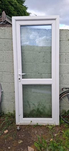 Used Ecotech White uPVC Front/Back Door with Frame 500ono