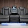 3 Seater Ashbyrne Electric Leather Recliner Sofa Image 2