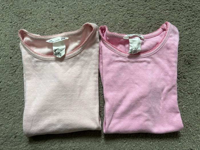 H&M organic cotton girls top short sleeve 4-6 years 110-116cm