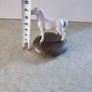 Lovely Irish Bone China Small White Horse On Stone. Image 2