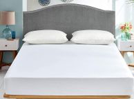main image for ad Fitted Sheets King Bedding 16"/40CM - White Extra Deep Microfiber Bed Sheet - Easy Care Soft Deep Pocket Bottom Sheet Kingsize