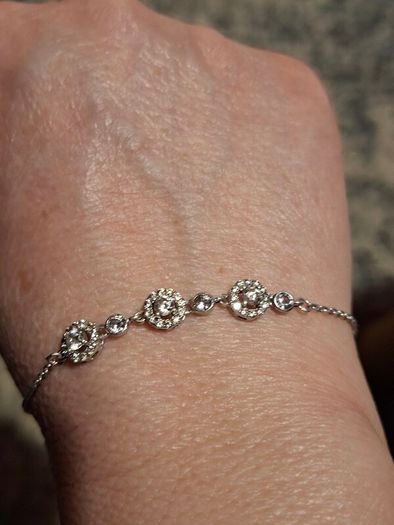 Diamond silver  bracelet