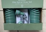 NEW  10M Spiral Water Hose Pipe Set with Spray Gun And Tap Connectors