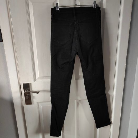 Black Studded High waisted stretchy jeans, H&M, size 36
