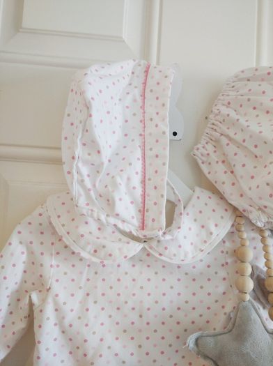 Spanish dress and bonnet and bloombers