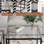 Coffee Table, Set of 2, Modern Living Room Table, Glass Coffee Table, Small, Side Table, Sofa Table, Coffee Table for Living Room, Bedroom, Office, 50/45 cm, Black Image 4