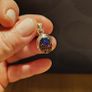 silver pendant with natural stone agate titanium druzy Image 5