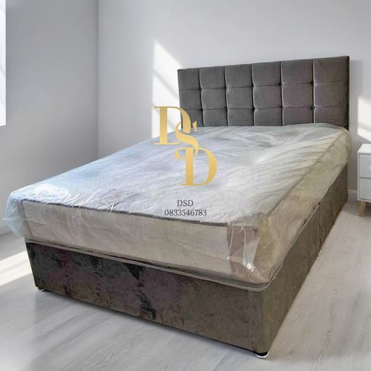 3ft Single Fabric Bed with Mattress