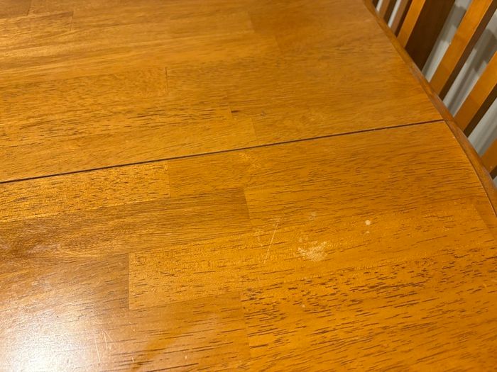 Pine table and 6 chairs