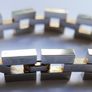 Vintage  1950s Mens 18K RG Gold Tank Bracelet Modernist MCM - Rolled Gold Image 7