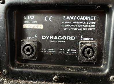 Dynacord  A153 Speakers