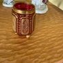 vintage ruby red glass vase. Image 3