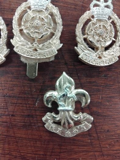 Vintage Metal Army Badges