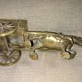 Amazing Large Heavy (9kg) Brass Shire/Farm Horse And Hay Cart Image 8