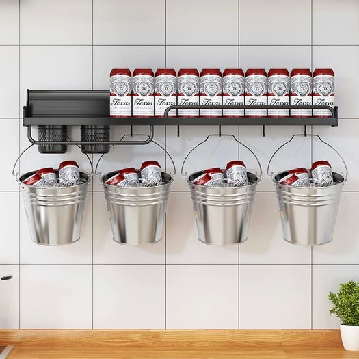 BRAND NEW Kitchen Organizer Wall-mounted Spices Space Shelf Aluminum Multifunction Organizer Rack for Spice