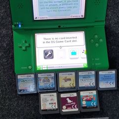 Nintendo DSi XL Green Console 8 Games Bundle