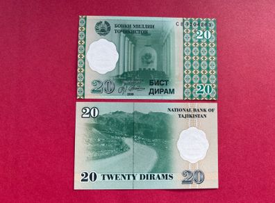 Tajikistan  20 Diram  1999. Pick 12a   ( Uncirculated )