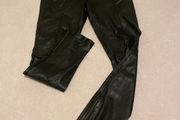 Ladies black real leather trousers Size 12