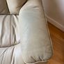 Cream leather sofa with 2 armchairs Image 9