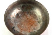 Antique Hand Etched Ottoman Empire Copper Bowl