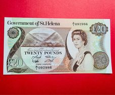 Saint Helena   20 POUNDS    1986    . Pick  10a  Scarce  ( Uncirculated )