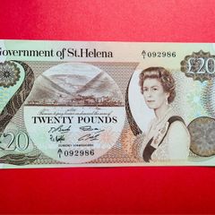 Saint Helena   20 POUNDS    1986    . Pick  10a  Scarce  ( Uncirculated )