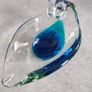 Rare Find Vintage Early Mdina Glass Serving Dish Leaf Shaped Image 6
