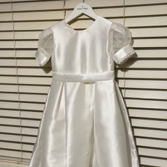 Caroline dress white small with organza sleeve