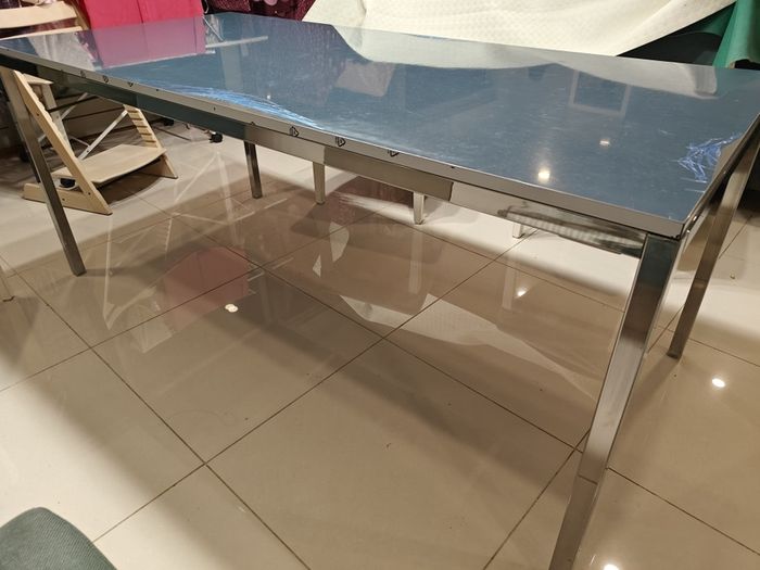 Grey ikea dining table 6/8 people