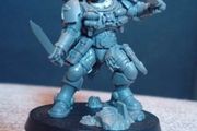 Warhammer 40K Lieutenant with combi weapon kitbash