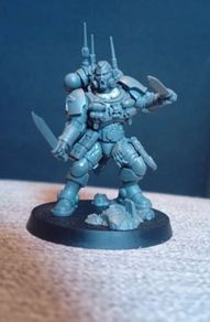 Warhammer 40K Lieutenant with combi weapon kitbash