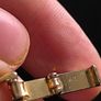 Gold Tone Stainless Steel Bracelet Greek Key Design Marked A1N 20-21cm Image 6