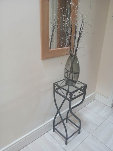 Glass Top Corner Table