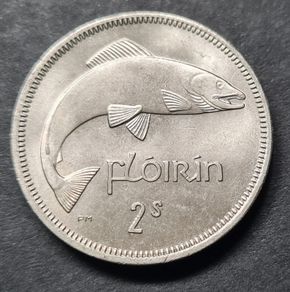 Fantastic Ireland 1966 Florin Unc coin