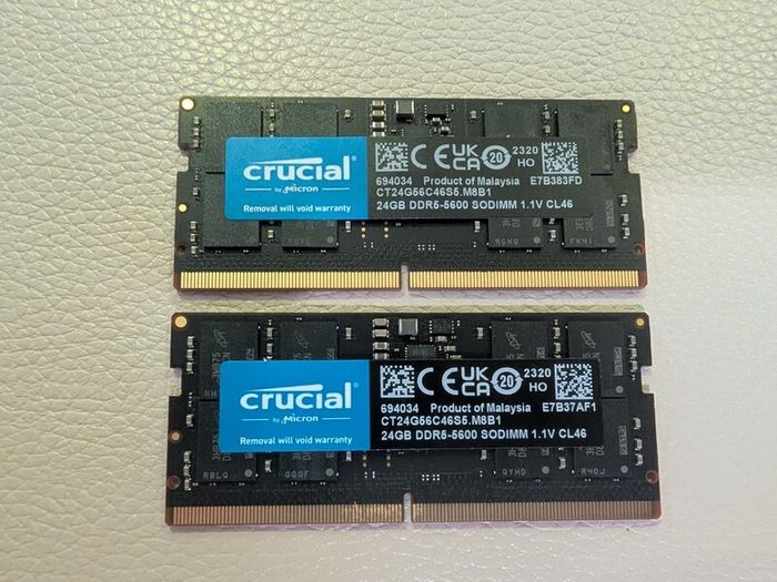 Crucial 48gb Kit (2x24gb) Ddr5-5600 Sodimm Ct24g56c46s5