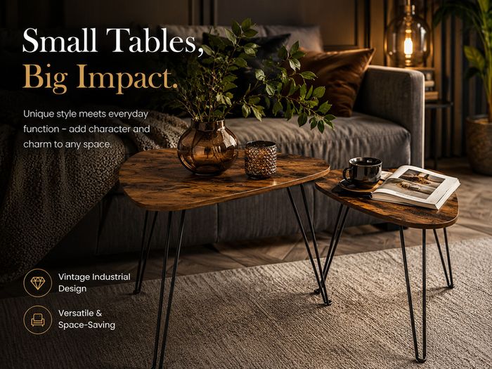Set of 2 Industrial Coffee Tables