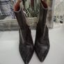 Authentic Paris Texas two tones python snake skin leather 100mm heels ankle boots Image 3