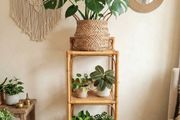 Vintage 3 Tier Rattan Plant Stand