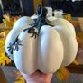 pre loved halloween black/ white pumpkin decoration Image 2