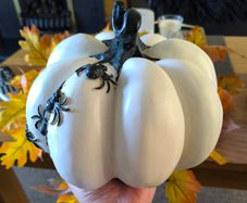white Black halloween pumpkin decoration