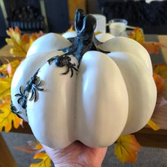 white Black halloween pumpkin decoration