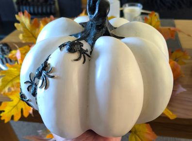 white Black halloween pumpkin decoration