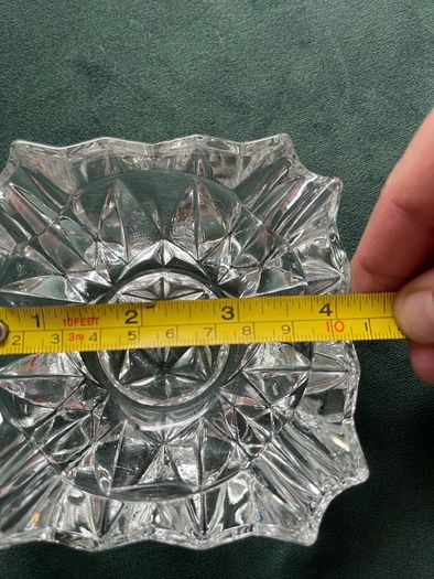 Vintage French thick glass ashtray