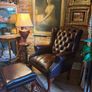 Beautiful Leather Armchair & Footstool Image 2