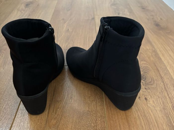 Black Wedge Ankle Boots Size 5