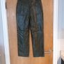 River Island  Jade  Green Faux Leather  Trousers.  S.12.  New - No Tag. Image 4